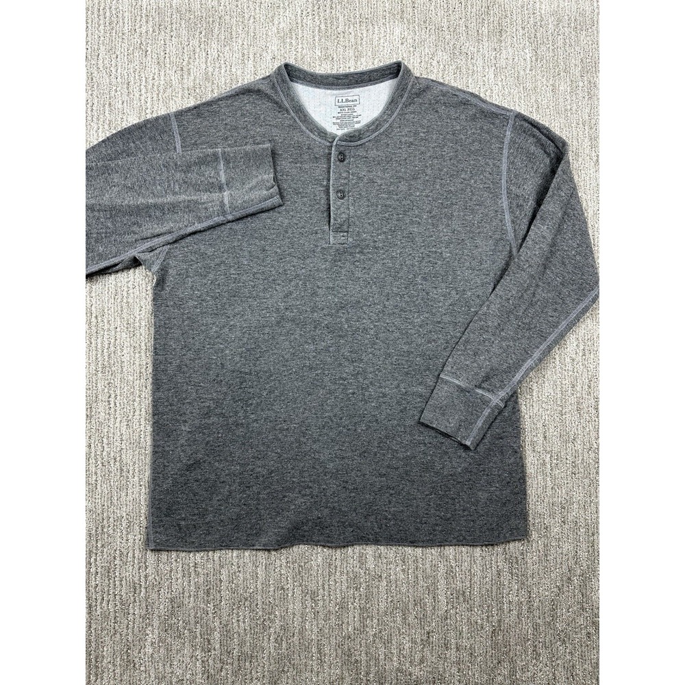 LL Bean Two Layer‎ Wool Blend River Driver Shirt Men XXL Gray Outdoor Trail Camp